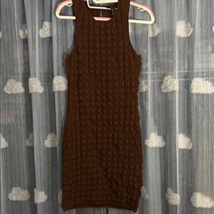 Forever 21 Brown Halter Bodycon Mini Dress